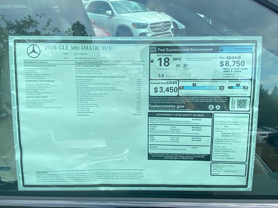 New 2026 Mercedes-Benz GLE 580 4MATIC image 33