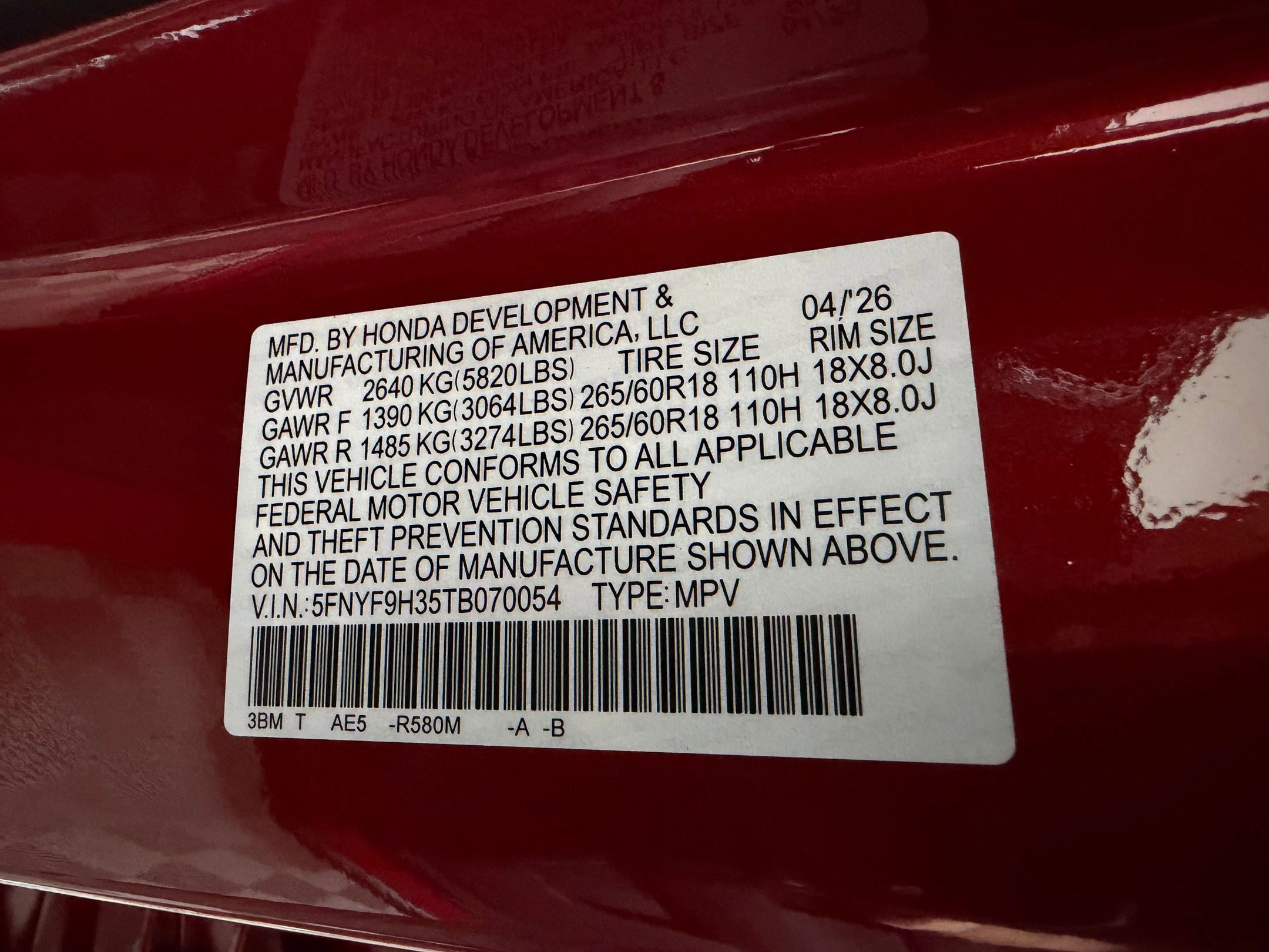 New 2026 Honda Passport RTL image 15