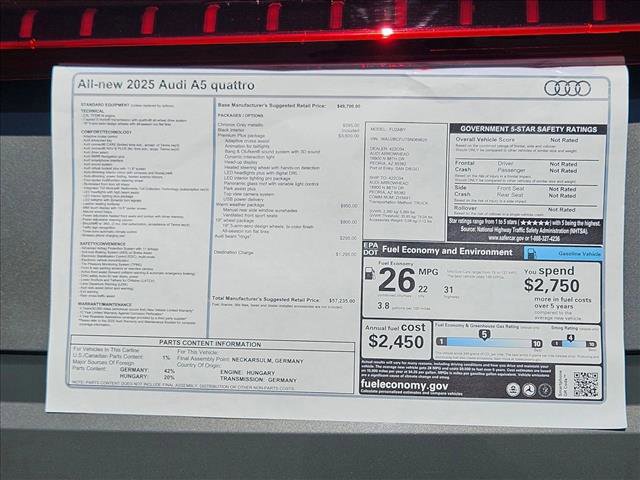 New 2025 Audi A5 2.0T Premium Plus image 19