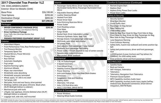 Used 2017 Chevrolet Trax Premier w/ Driver Confidence II Package FWD video 2