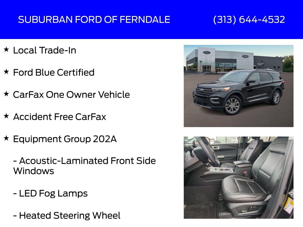 Certified 2022 Ford Explorer XLT w/ Equipment Group 202A image 4