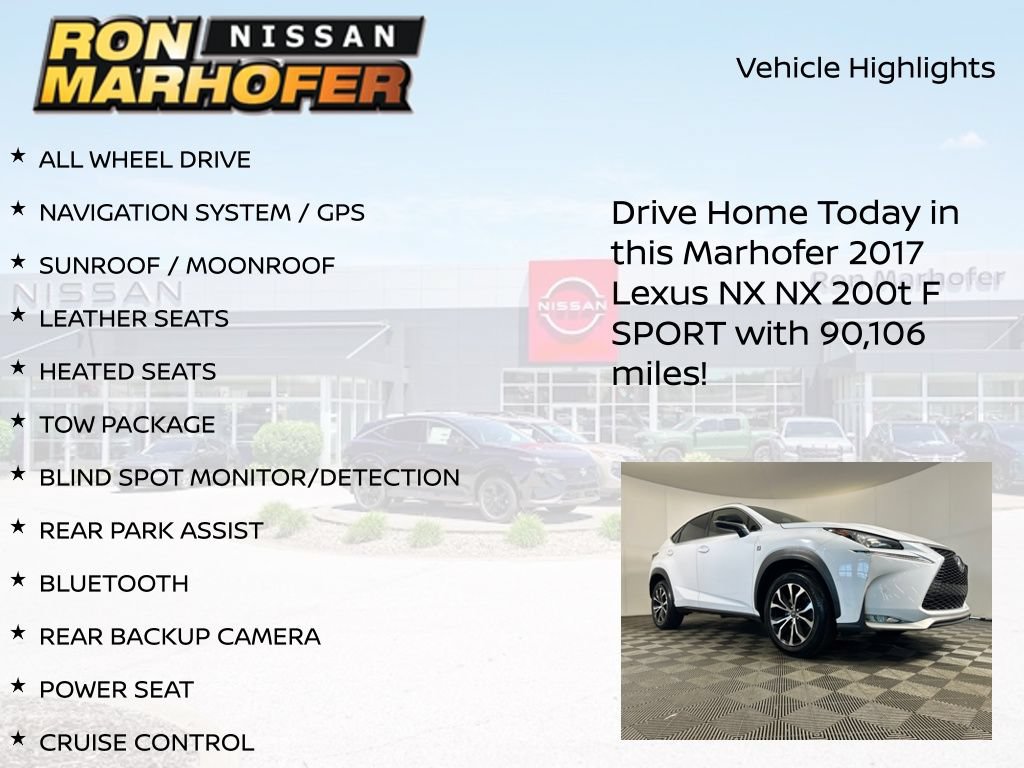 Used 2017 Lexus NX 200t F Sport w/ F Sport Premium Package AWD/4WD image 15