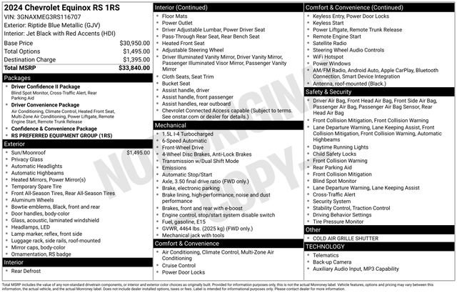 Used 2024 Chevrolet Equinox RS FWD image 32