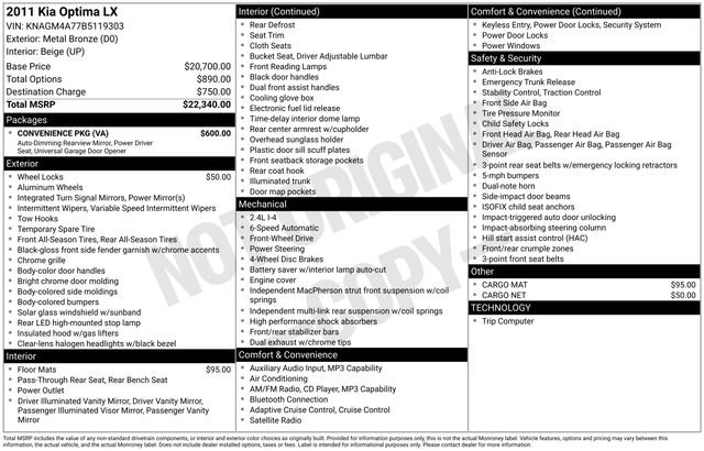 Used 2011 Kia Optima LX w/ Convenience Pkg FWD image 24