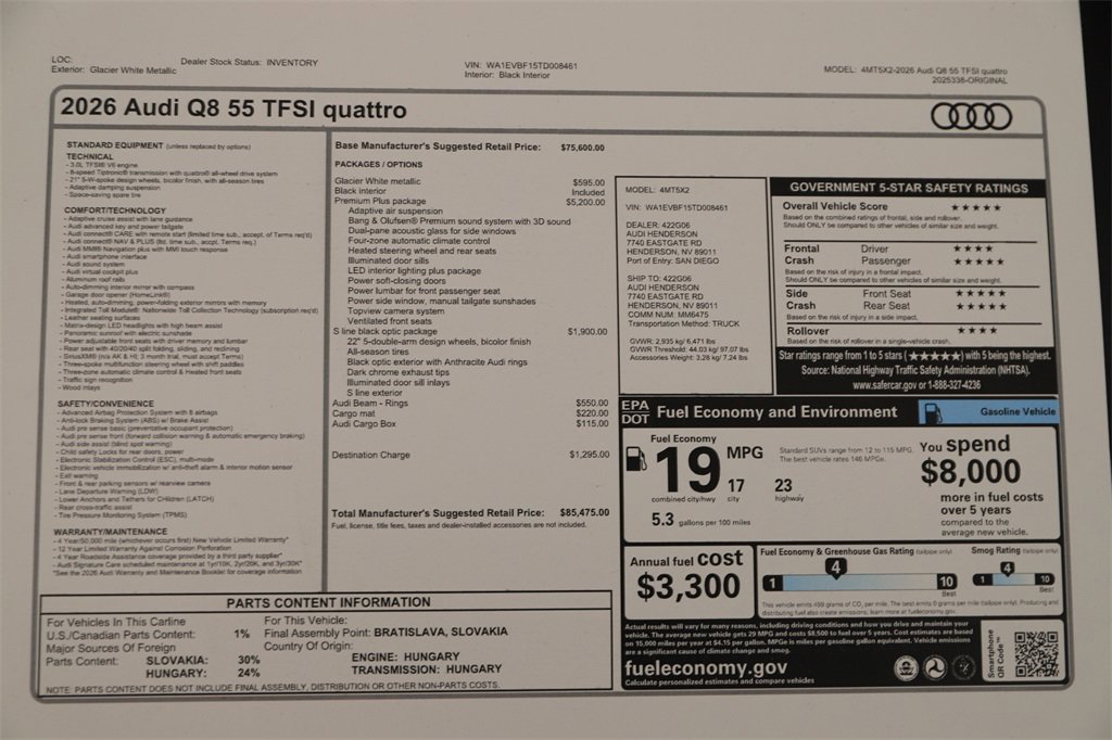 New 2026 Audi Q8 Premium Plus image 32