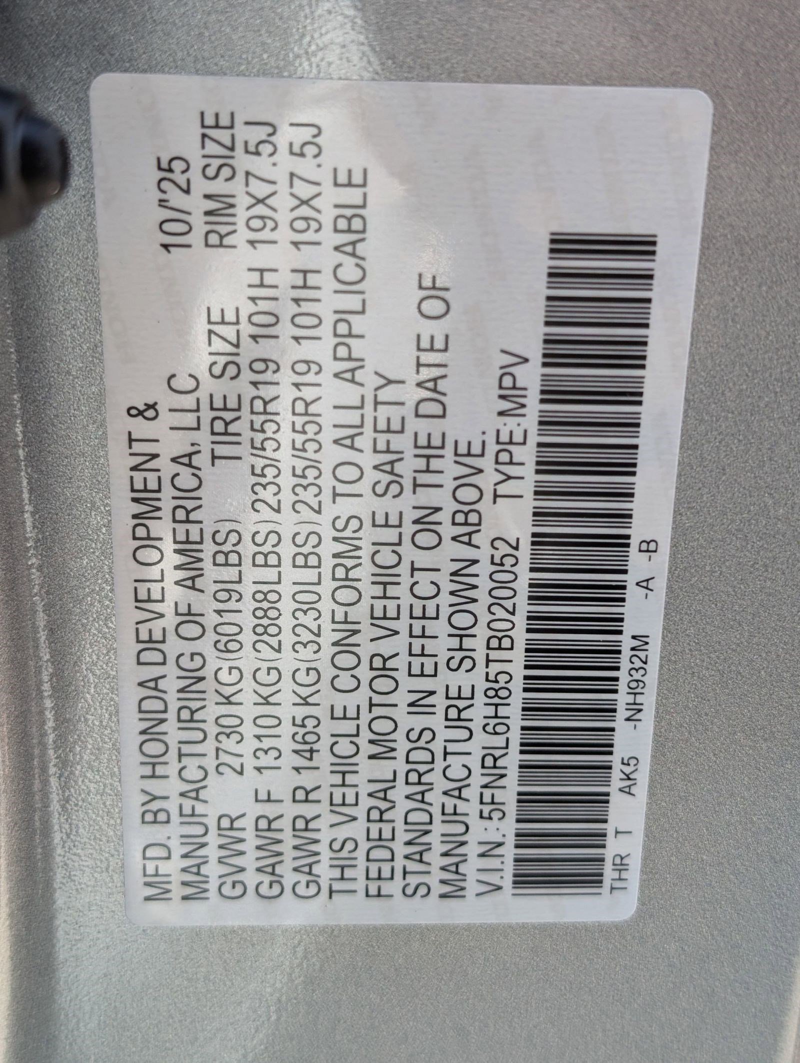 New 2026 Honda Odyssey Touring image 20