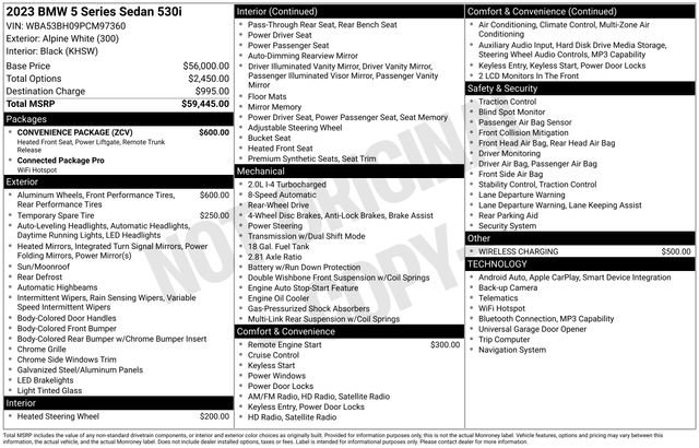 New 2023 BMW 530i w/ Convenience Package image 11