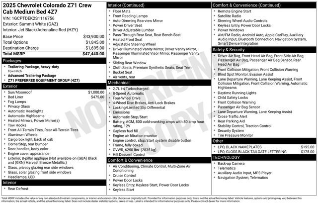 New 2025 Chevrolet Colorado Z71 image 2