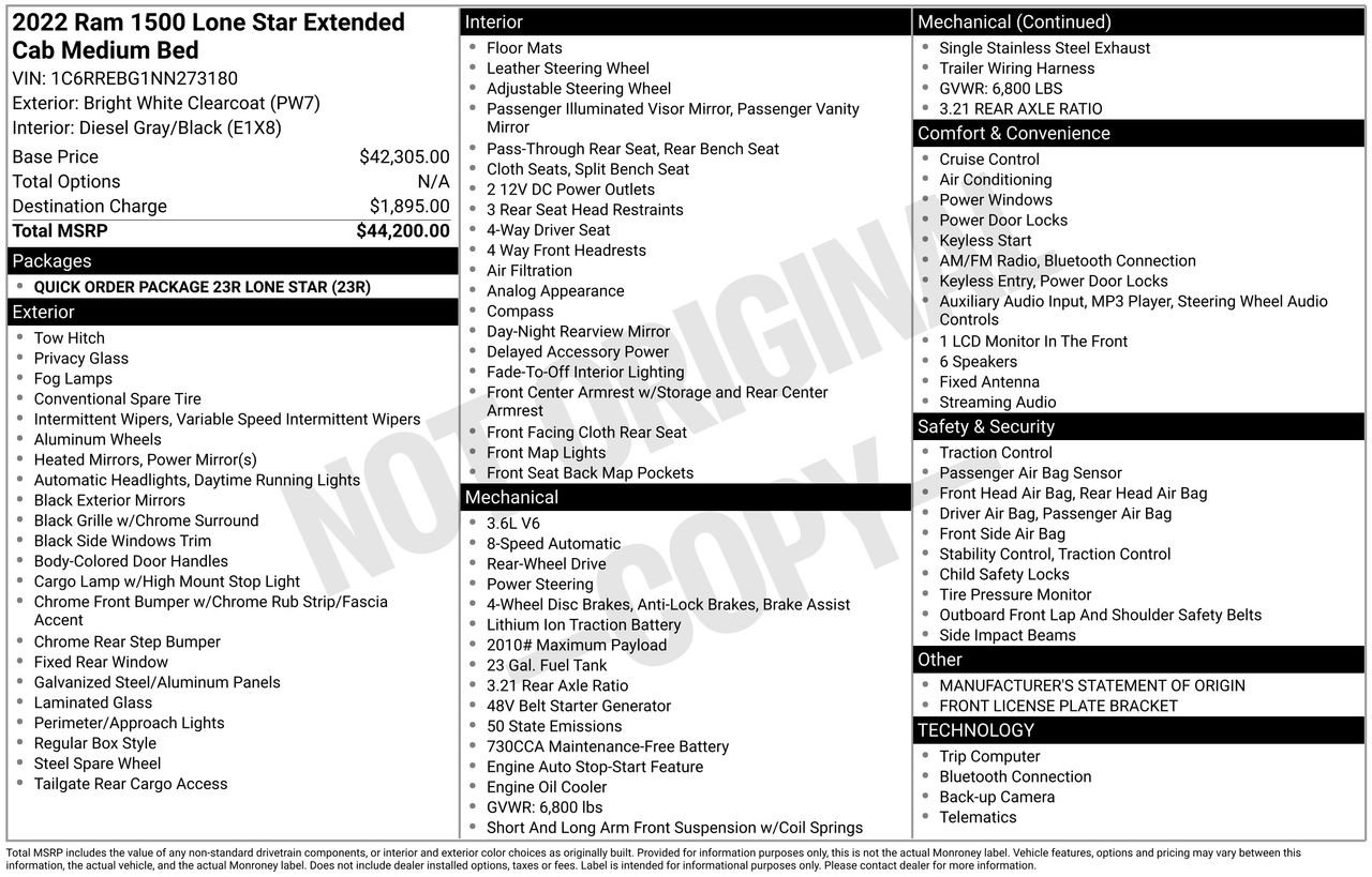 Used 2022 RAM 1500 Lone Star image 38