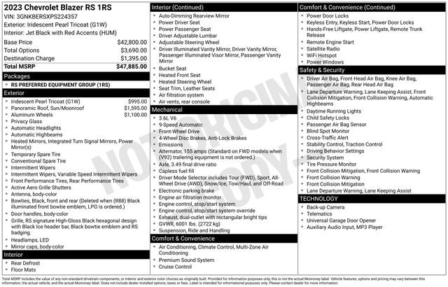 Used 2023 Chevrolet Blazer RS image 7