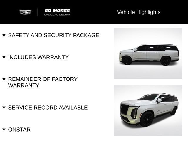 Used 2025 Cadillac Escalade ESV V w/ LPO, ONYX Package image 18