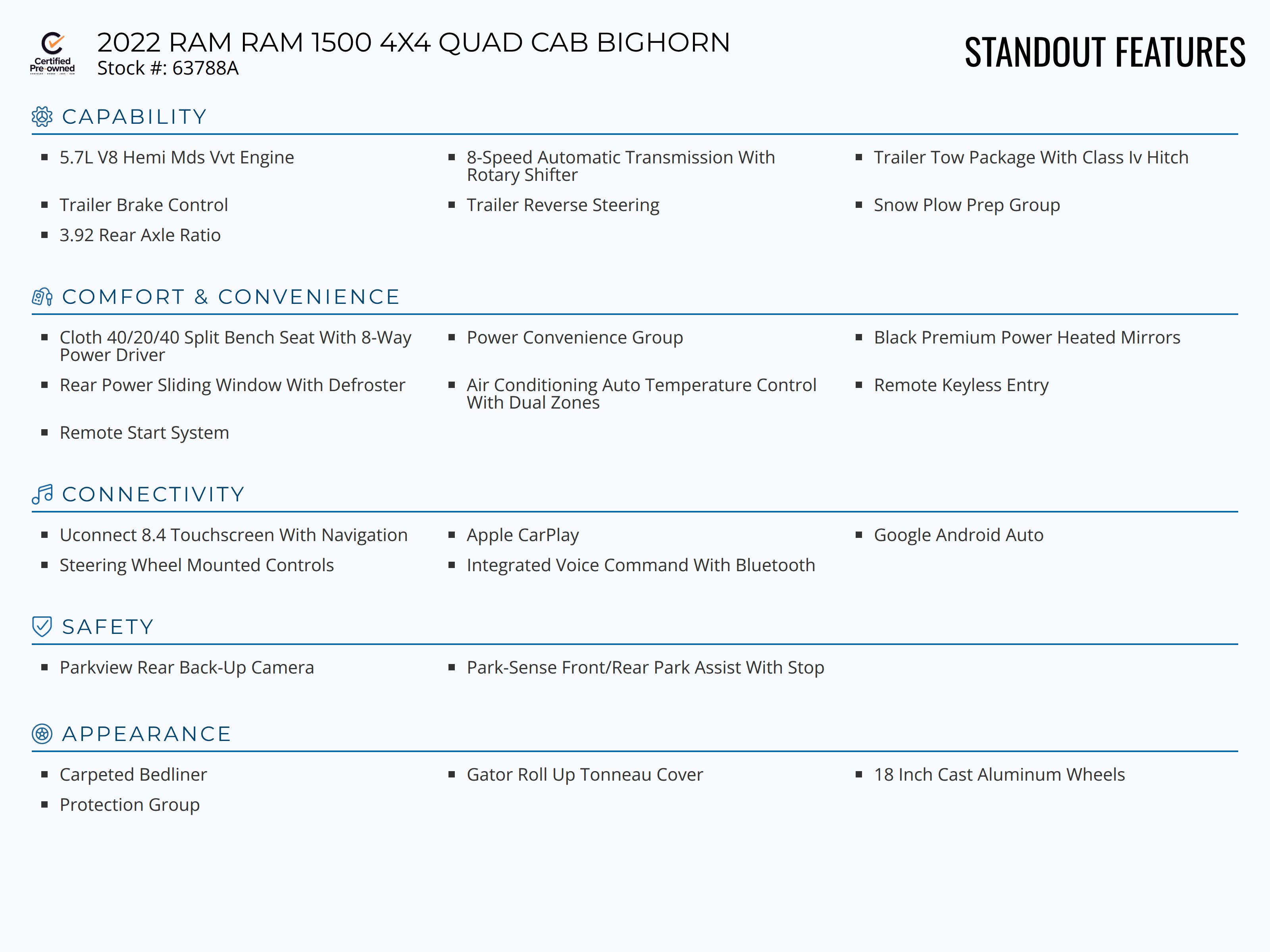 Certified 2022 RAM 1500 Big Horn w/ Trailer Tow Group image 2