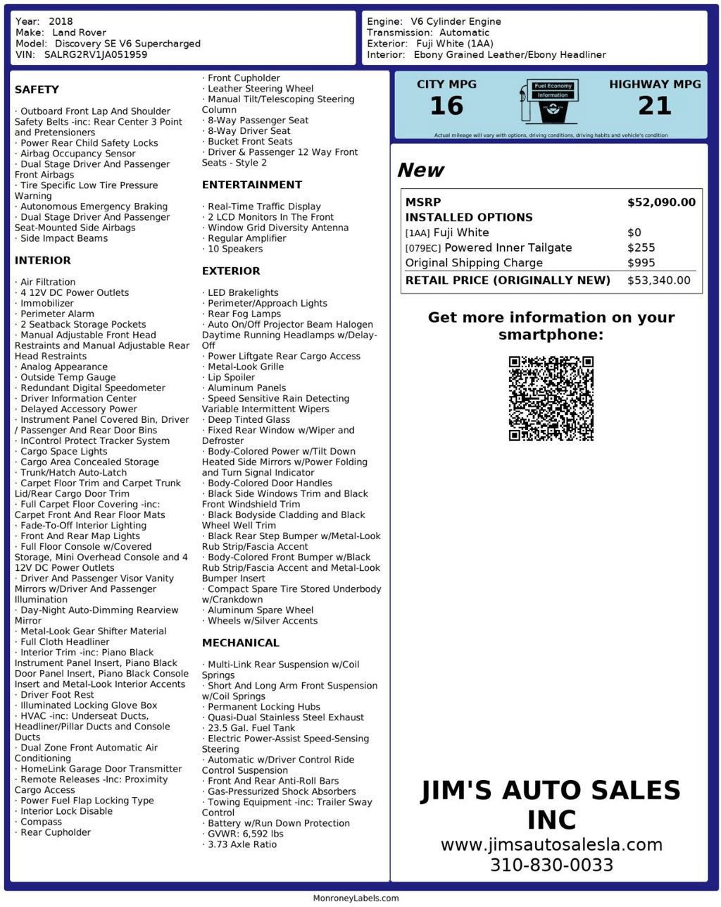 Used 2018 Land Rover Discovery SE image 8