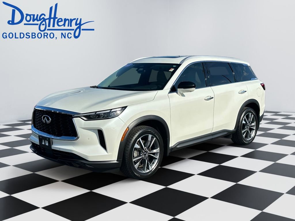 Used 2023 INFINITI QX60 Luxe w/ Cargo Package AWD/4WD video 1