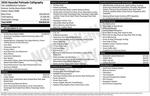 New 2026 Hyundai Palisade Calligraphy image 29