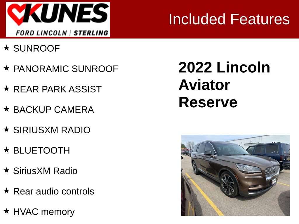 Used 2022 Lincoln Aviator Reserve w/ Equipment Group 201A image 3
