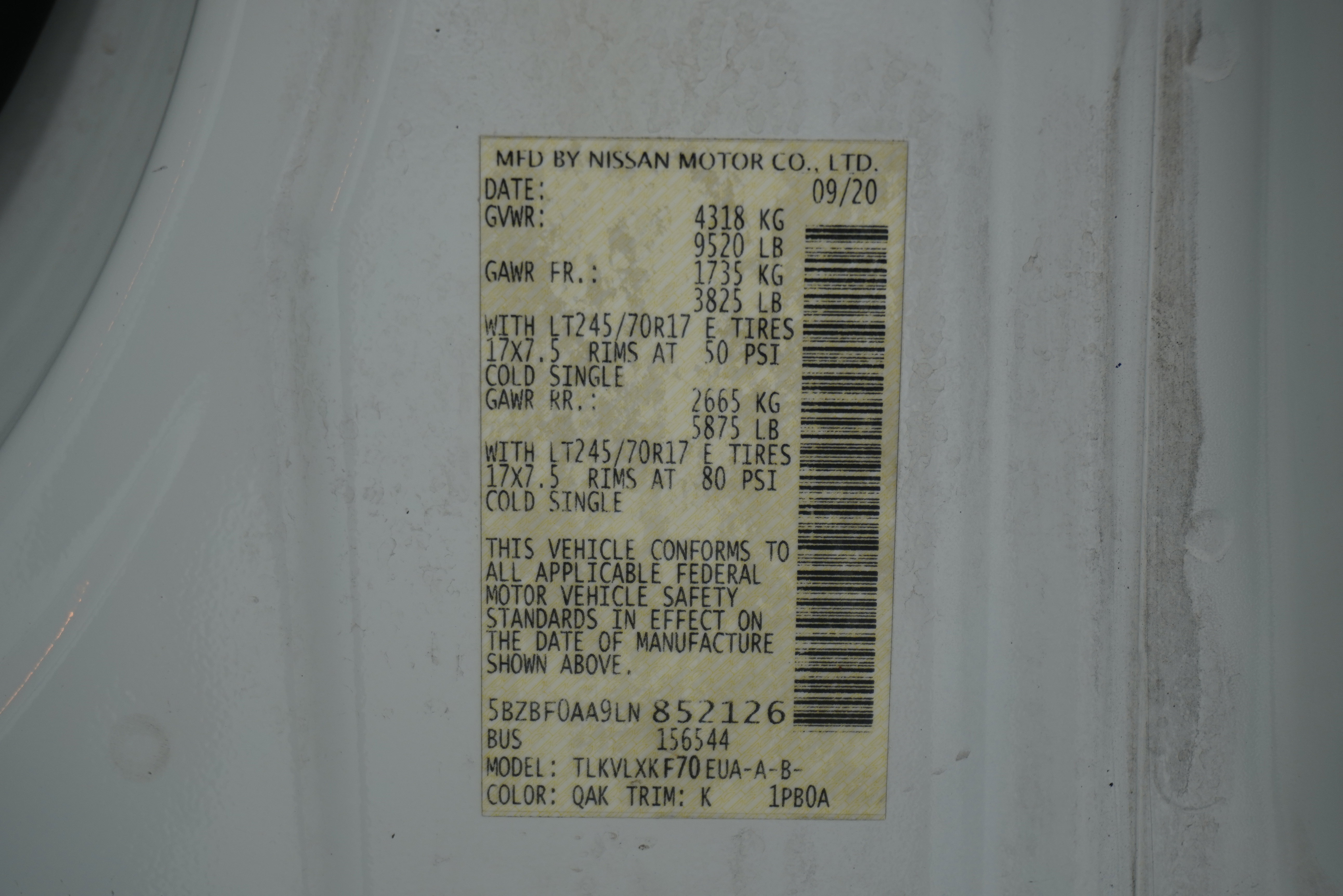 Used 2020 Nissan NV 3500 SV w/ Navigation Package image 25