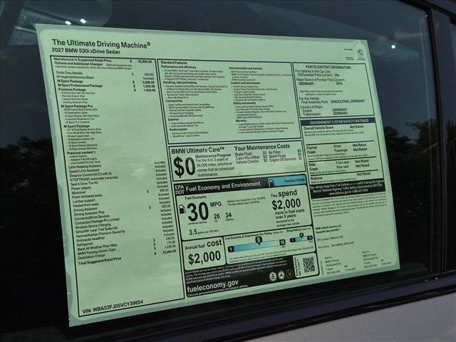New 2027 BMW 530i xDrive w/ M Sport Package AWD/4WD image 19