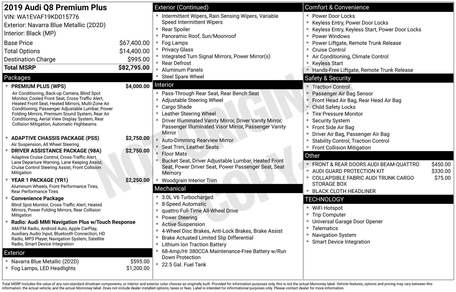 Used 2019 Audi Q8 Premium Plus w/ Premium Plus image 10