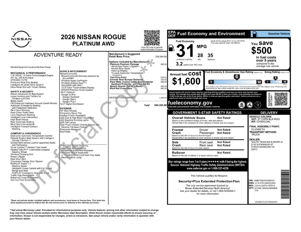 New 2026 Nissan Rogue Platinum w/ Platinum Premium Package image 2