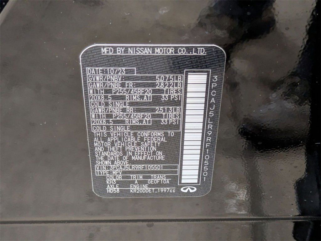 Used 2024 INFINITI QX55 Sensory w/ Lighting Package image 33