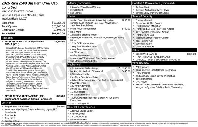 New 2026 RAM 2500 Big Horn AWD/4WD image 30