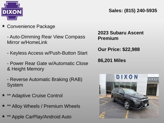 Used 2023 Subaru Ascent Premium w/ Convenience Package AWD/4WD image 4