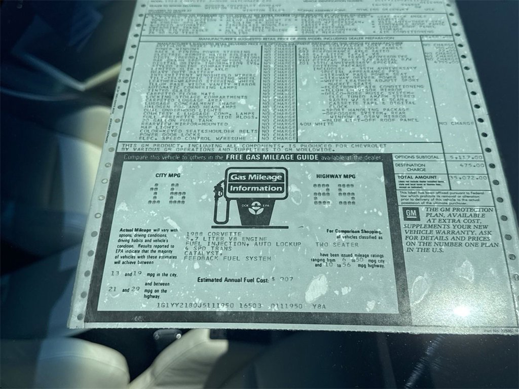 Used 1988 Chevrolet Corvette Coupe image 50