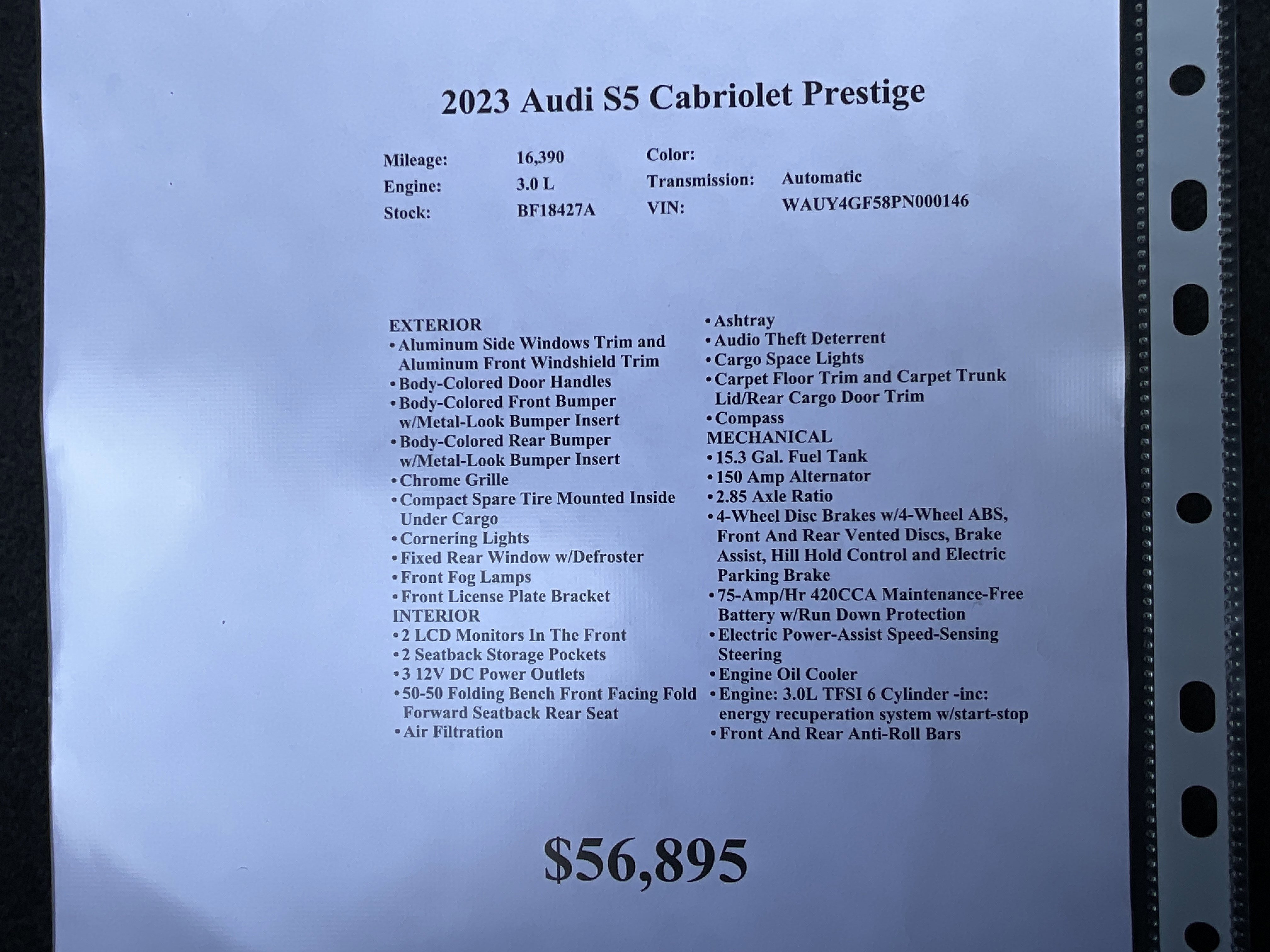 Used 2023 Audi S5 Prestige image 34