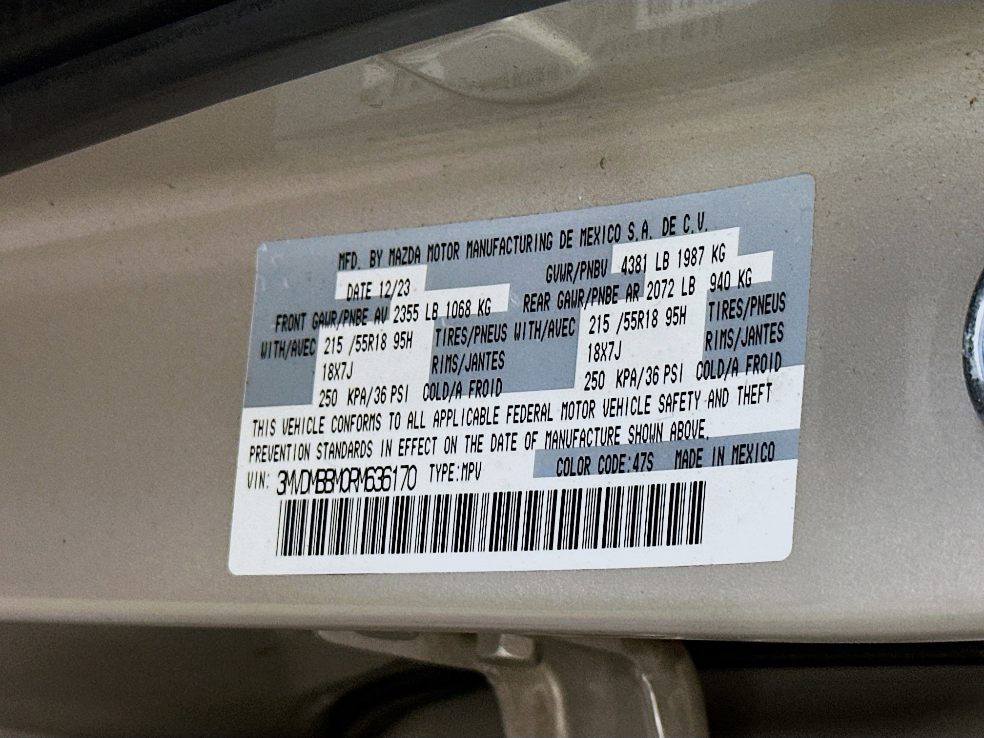 Used 2024 MAZDA CX-30 AWD 2.5 S w/ Select Sport Pkg image 12