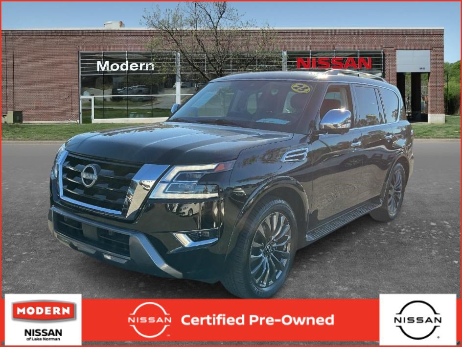Certified 2023 Nissan Armada Platinum w/ Captain's Chairs Package AWD/4WD image 1