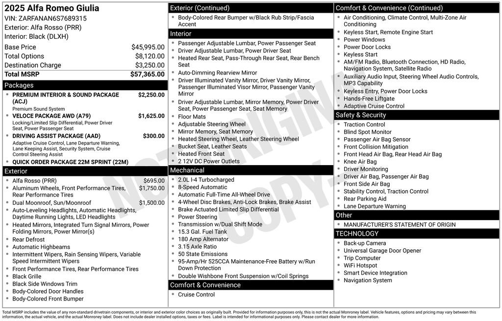 New 2025 Alfa Romeo Giulia AWD image 34