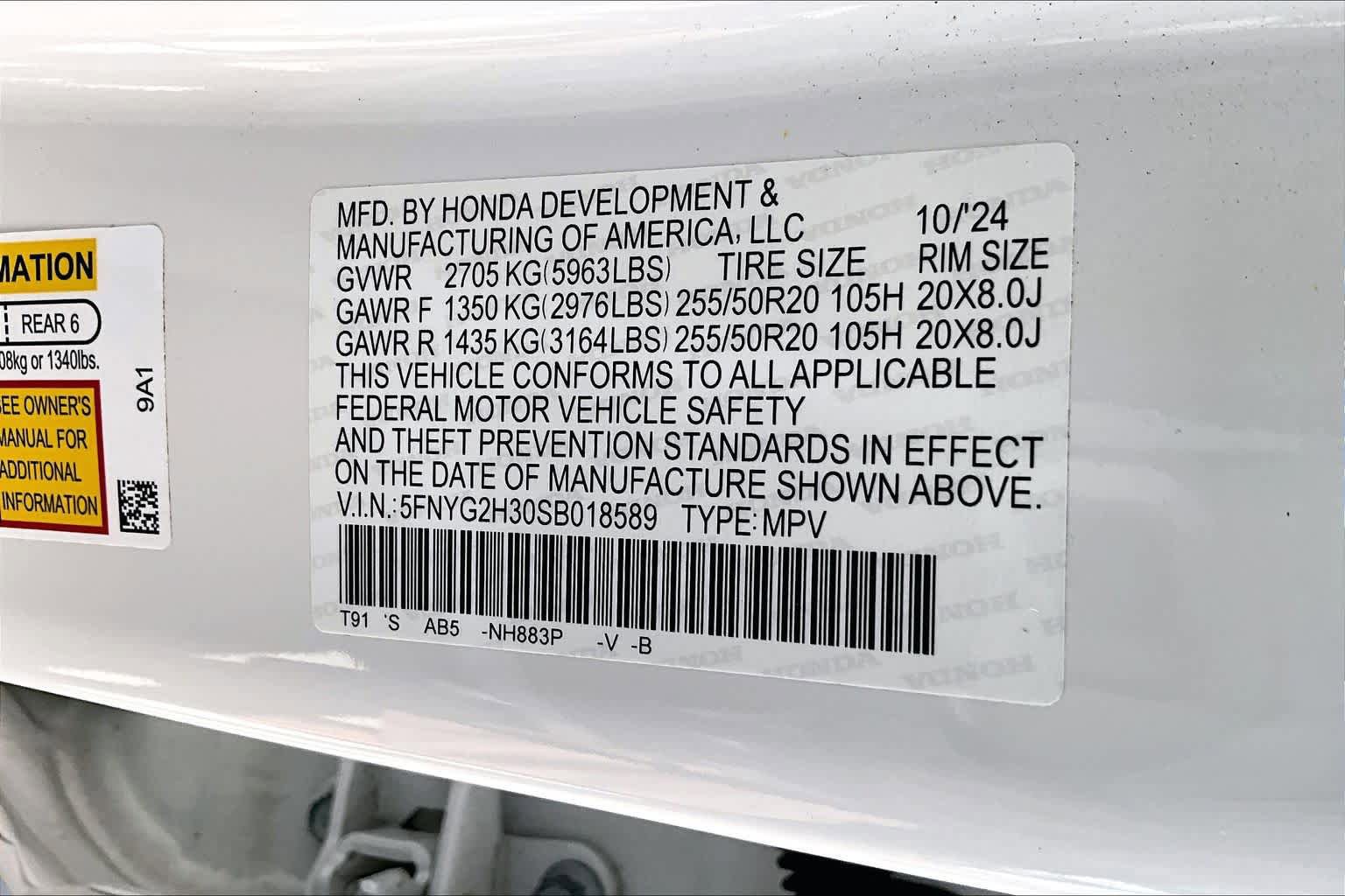 Certified 2025 Honda Pilot Sport image 64