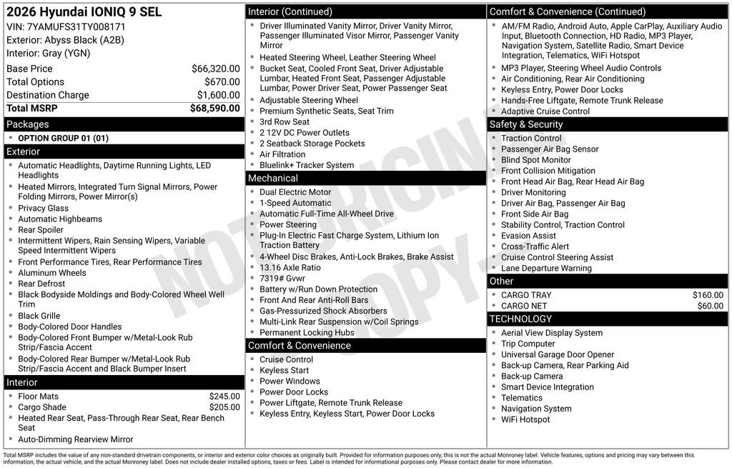 New 2026 Hyundai Ioniq 9 SEL image 33