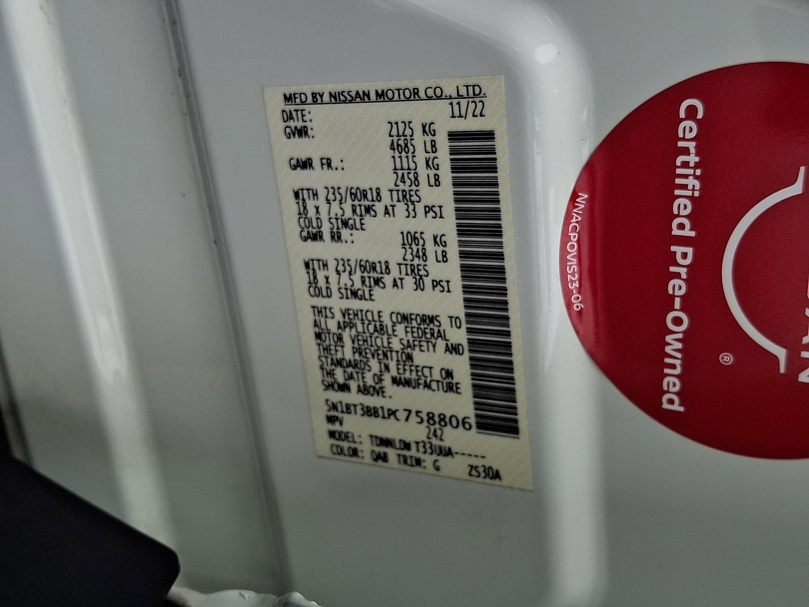 Certified 2023 Nissan Rogue SV image 26