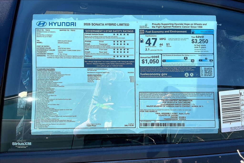 New 2026 Hyundai Sonata Limited FWD image 31