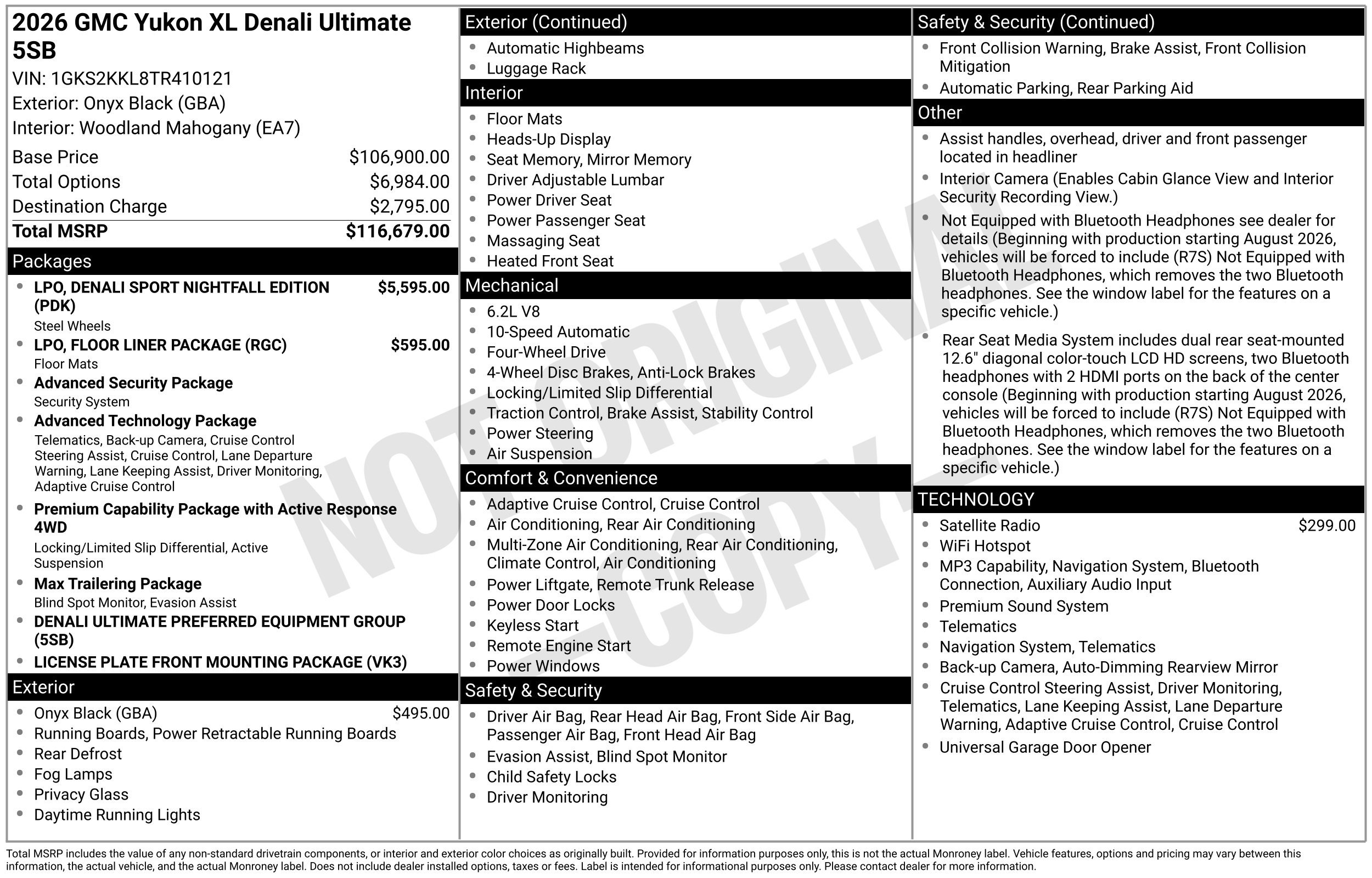 New 2026 GMC Yukon XL Denali Ultimate AWD/4WD image 4