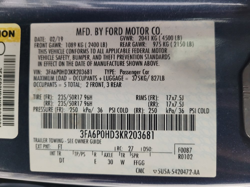 Used 2019 Ford Fusion SE FWD image 33