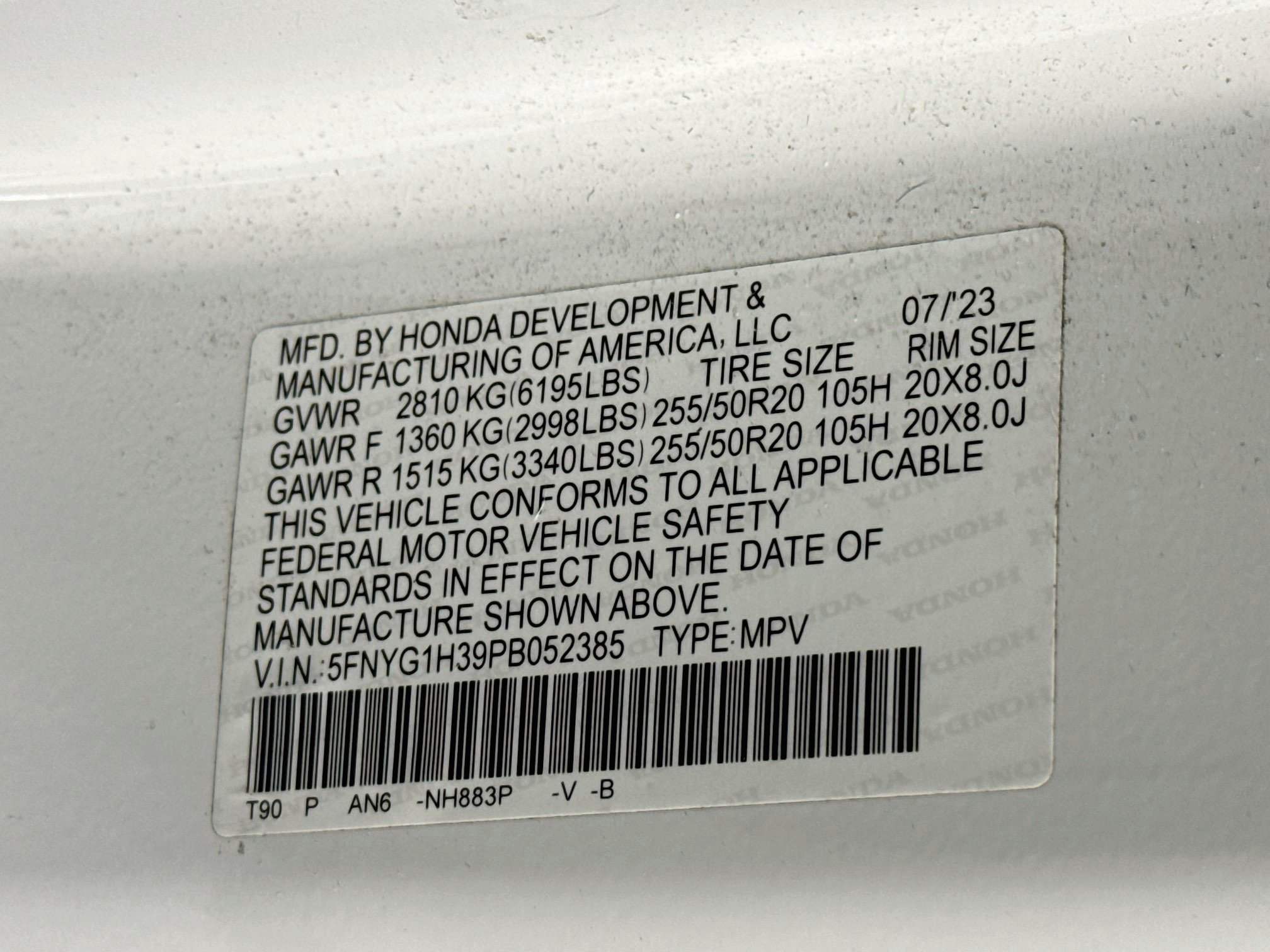 Certified 2023 Honda Pilot Sport image 31