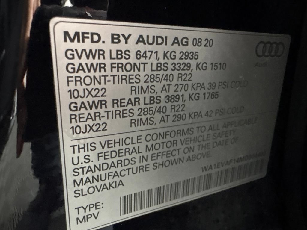 Used 2021 Audi Q8 Premium Plus w/ Premium Plus Package AWD/4WD image 32