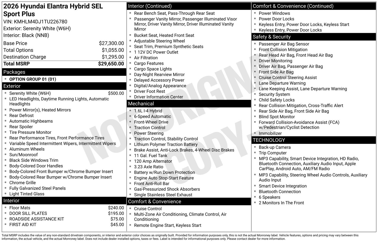 New 2026 Hyundai Elantra Hybrid FWD image 20