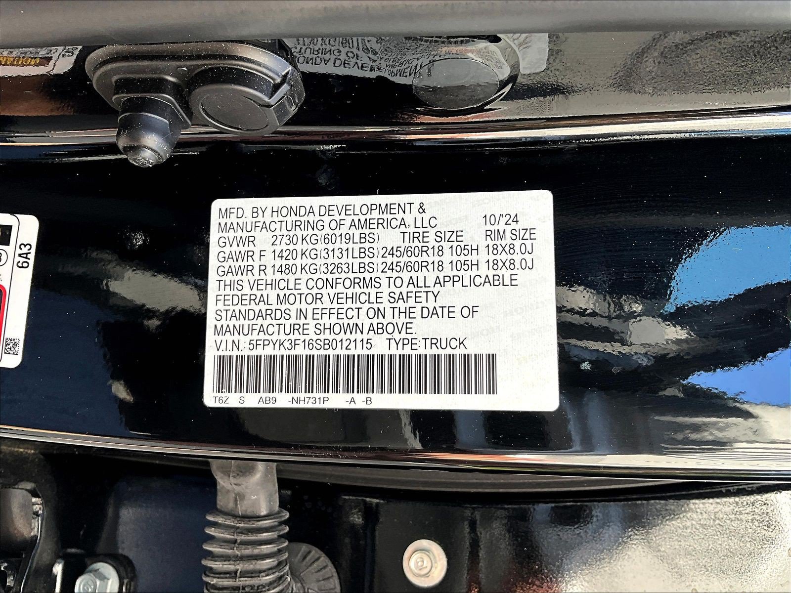 Certified 2025 Honda Ridgeline Sport image 20