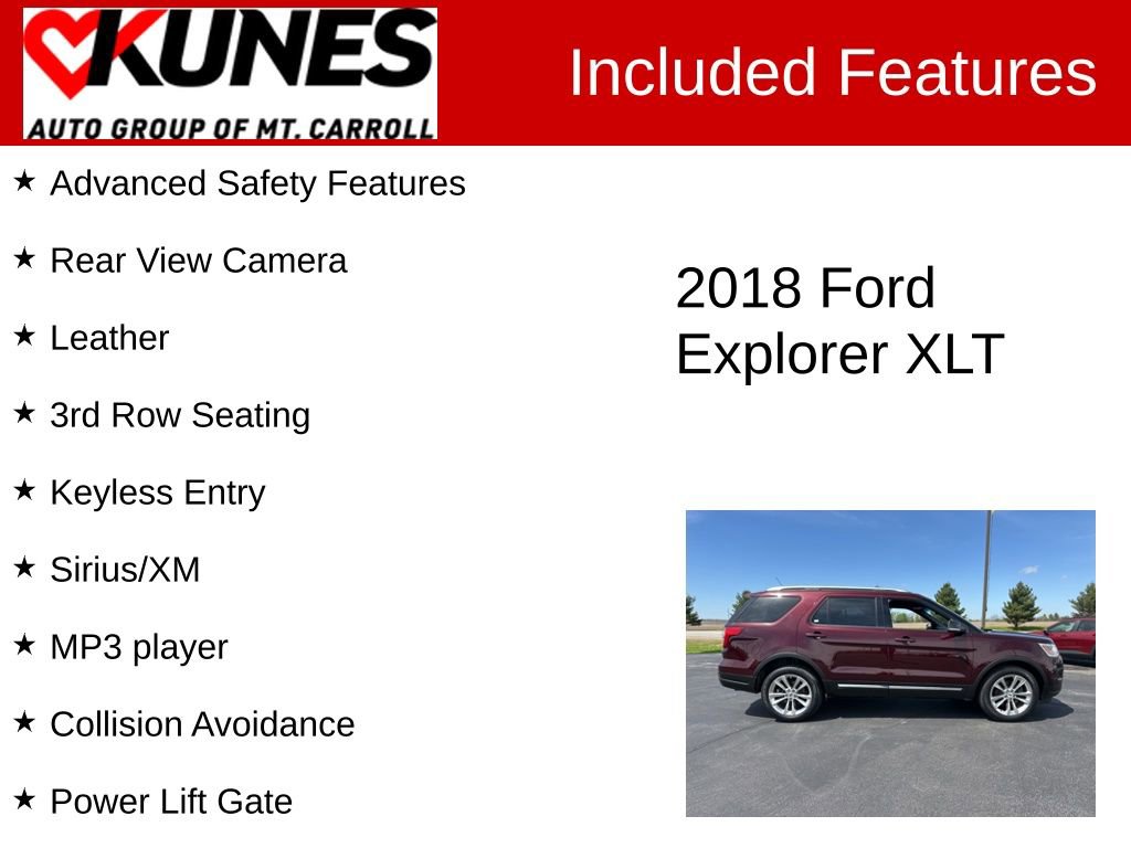 Used 2018 Ford Explorer XLT w/ Equipment Group 202A AWD/4WD image 3
