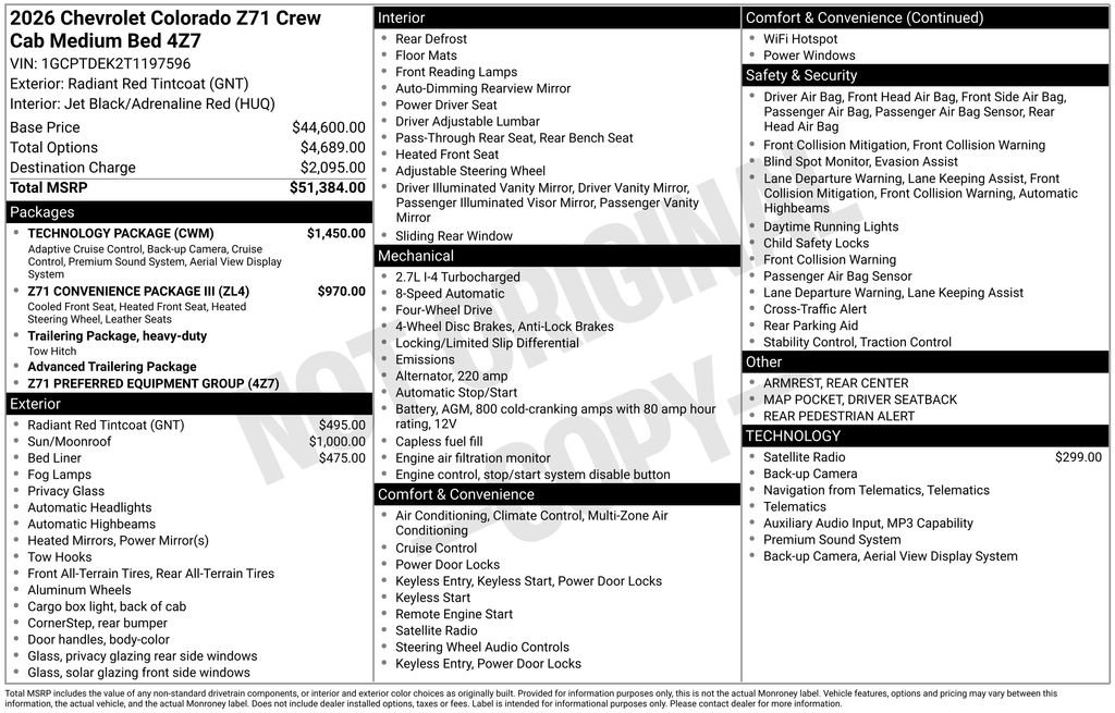 New 2026 Chevrolet Colorado Z71 w/ Technology Package image 28