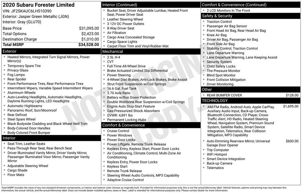 Used 2020 Subaru Forester Limited image 7