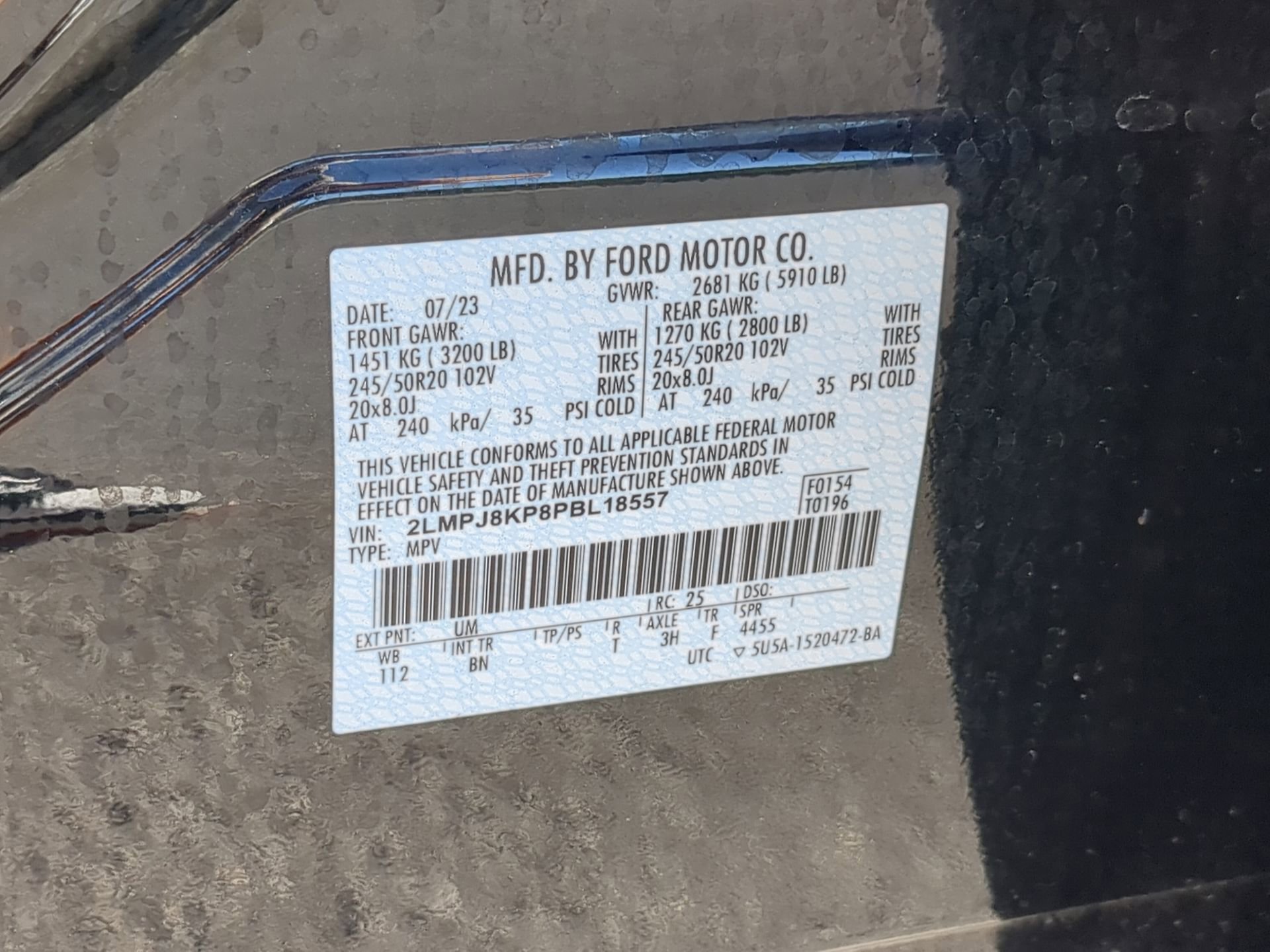 Used 2023 Lincoln Nautilus Reserve w/ Equipment Group 201A image 66