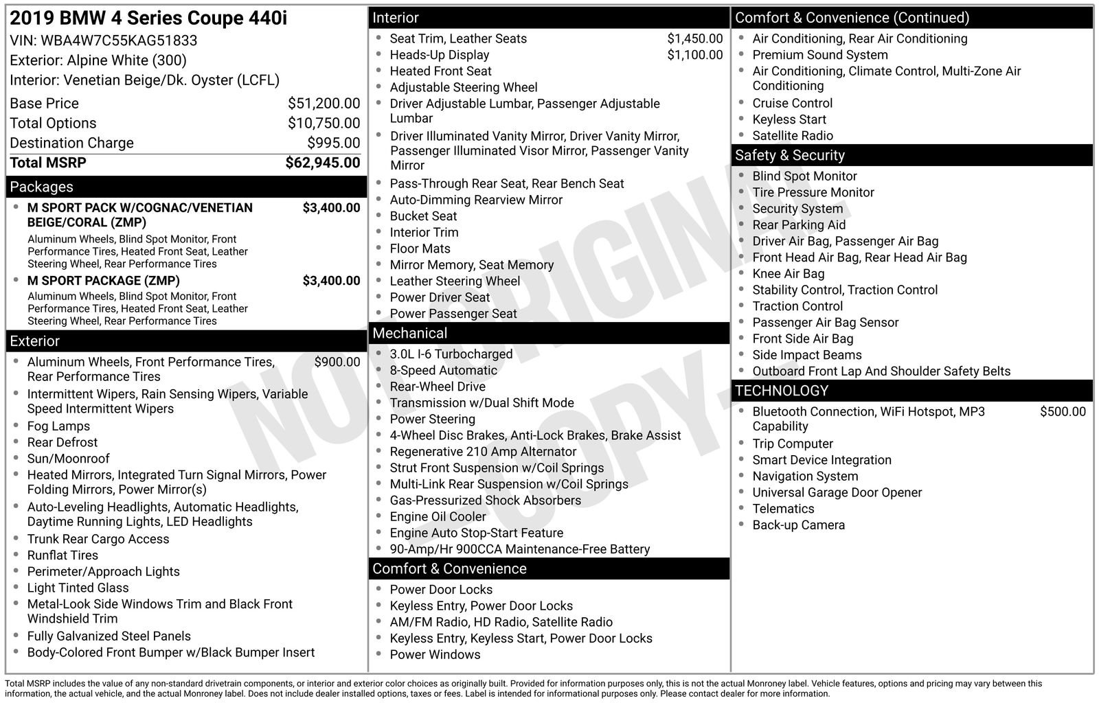 Used 2019 BMW 440i Coupe w/ M Sport Package RWD image 3