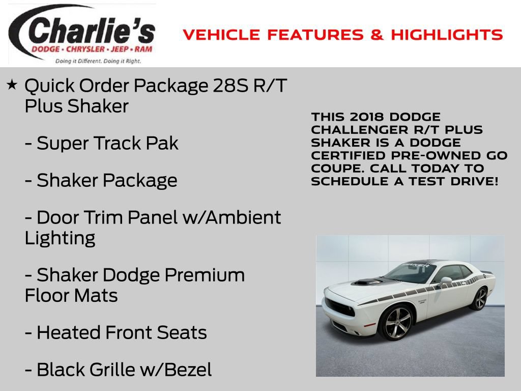 Certified 2018 Dodge Challenger R/T Plus RWD image 7