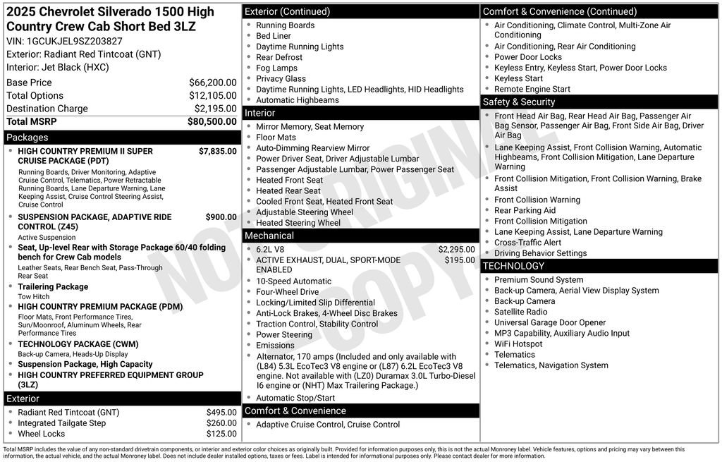 Used 2025 Chevrolet Silverado 1500 High Country AWD/4WD image 34