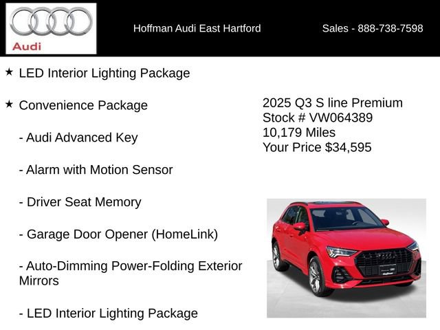 Certified 2025 Audi Q3 2.0T Premium w/ Convenience Package AWD/4WD image 6